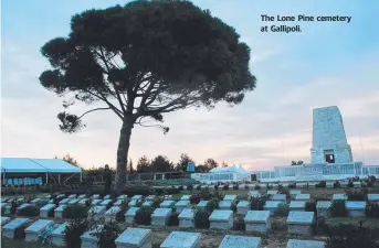  ?? The Lone Pine cemetery at Gallipoli. ??