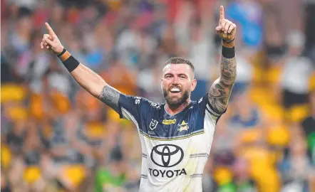  ?? Picture: Getty ?? Cowboys winger Kyle Feldt hopes home ground advantage can help North Queensland beat Melbourne.