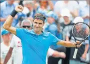  ?? REUTERS ?? ▪ Roger Federer celebrates victory over Milos Raonic.