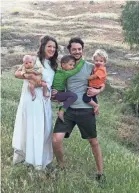 ?? PROVIDED ?? Sarah and Brandon Gullotti used an all-cash offer from startup Flyhomes to get their family into a starter home in Riverside, Calif., last year.