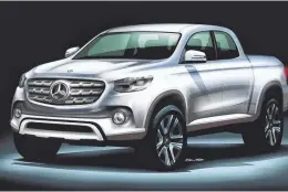  ??  ?? A rendering of a potential Mercedes-Benz midsize pickup.