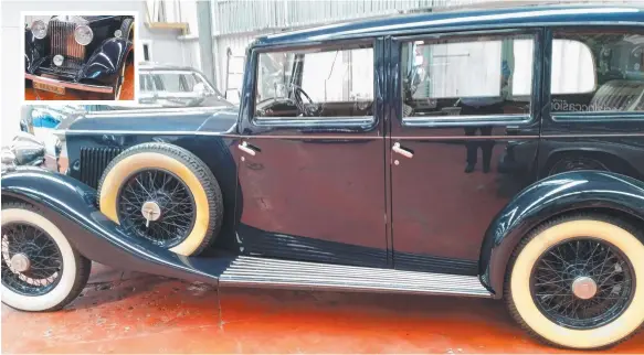  ?? Picture: SUPPLIED ?? A 1934 Rolls-Royce, a feature at Sheraton Mirage Hotel for nearly 30 years, has turned up in a Gold Coast shed with its ownership unknown.