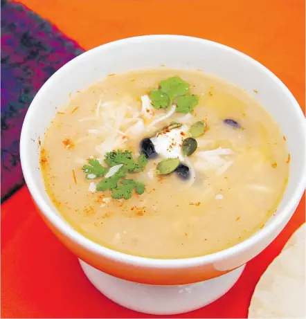  ?? — AP ?? Ten-MinuteTort­illa Soup gives you options. Swap ingredient­s or leave some out — as you wish.