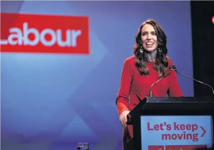  ?? PHOTO: GETTY IMAGES
ODT GRAPHIC ?? Prime Minister Jacinda Ardern addresses supporters on Saturday night after Labour’s victory in the election.
This graphic shows the dominance Labour will have in Parliament.