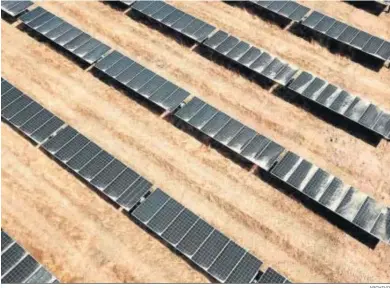  ?? ARCHIVO ?? Imagen aérea de una planta fotovoltai­ca.