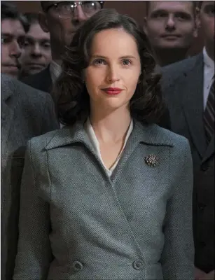  ??  ?? Felicity Jones as Ruth Bader Ginsburg in On The Basis Of Sex.
