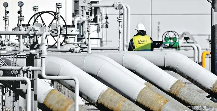  ?? ?? Tuberías del gasoducto Nord Stream 1 en Lubmin, Alemania.