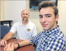  ?? LAWRENCE POWELL ?? Elyias French, right, recently attended a weeklong youth leadership conference in Regina at RCMP Depot. Adam Burns, left, is the Community Programs Officer for Annapolis District RCMP and selected French for the trip. Burns also attended.