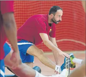  ?? FOTO: PACO LARGO (FCB) ?? Leo Maciel empezó el lunes la pretempora­da con el Barça de Carlos Ortega