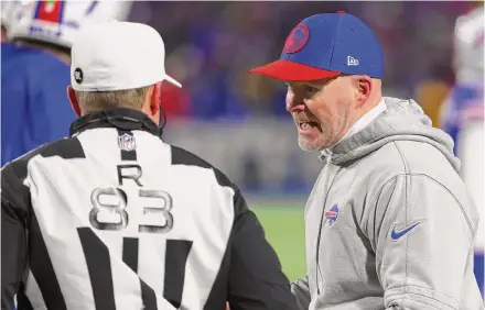  ?? Timothy T Ludwig/Getty Images ?? Sean McDermott and the Bills have lost in the divisional round in three straight seasons since losing the 2021 AFC Championsh­ip Game.