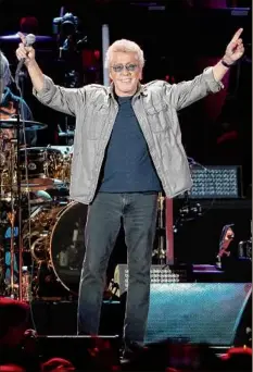  ?? Winslow Townson / Associated Press ?? Roger Daltrey of The Who performs at Fenway Park in 2019 in Boston. Daltrey recently compared the Rolling Stones to pub performers but had praise for Mick Jagger.