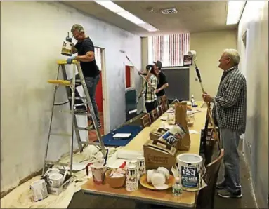  ?? SUBMITTED PHOTOS ?? Volunteers prepare Community Arts Norristown for an April 8 open house from 1 to 4 p.m. at 506 Haws Ave., Norristown, which is also the home of Grace Lutheran Church, below.