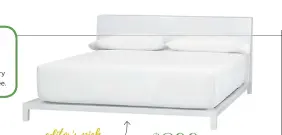  ??  ?? $ 899 Powder-coated steel Alpine in White, CB2, cb2.com. editor's pick THE HEADBOARD TAPERS UPWARD AND FUNCTIONS AS AN INTEGRATED SHELF.