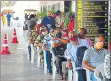  ??  ?? Citizens queue up at CSMT for jabs on Monday.