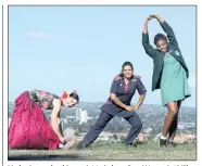  ??  ?? Limbering up for this year’s Maritzburg Spar Women’s 10/5km on August 20 are from left , dance teacher Cornelia Puler, from Hilton; Sister Megaloshni Naidoo from the Life Hilton Private Hospital; and Nozibusiso Bhebhe, a Pietermari­tzburg Girls’ High...