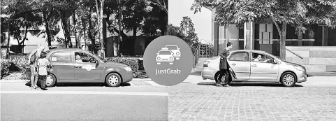  ??  ?? JustGrab will combine the efficiency of both GrabTaxi and GrabCar vehicles under one service.