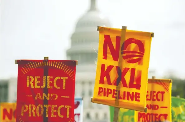  ?? PETE MAROVICH / BLOOMBERG FILES ?? Joe Biden has stated he would rescind the presidenti­al permit issued by Donald Trump for TC Energy Corp.'s long-delayed Keystone XL pipeline.