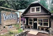  ??  ?? TRY THE PIE at Beckie’s Cafe at Union Creek Resort near Prospect, Ore., outside Crater Lake park.