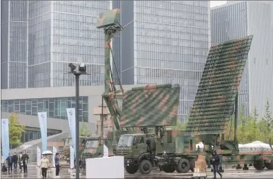  ?? Photo: Cui Meng/ GT ?? Radar systems are on display at the 9th World Radar Expo in Nanjing, East China's Jiangsu Province on Thursday. Nanjing is the birthplace of China's radar industry.