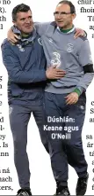  ??  ?? Dúshlán: Keane agus O’Neill