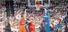  ?? [PHOTO BY BRYAN TERRY, THE OKLAHOMAN] ?? Oklahoma City’s Andre Roberson misses a free throw late in Game 4 of Sunday’s Western Conference playoff against Houston. Roberson was just 2 of 12 from the line in the 113109 loss.