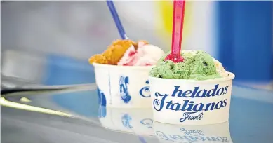  ?? HELADOS ITALIANOS ?? La familia Fuoli llegó a España hace 90 años y se instaló en el paseo de la Independen­cia.