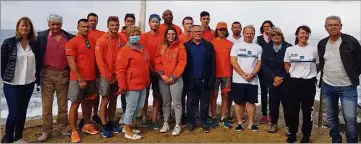  ?? (Photo M. N.) ?? Les jeunes Sauveteurs en mer accueillis par les personnali­tés lors de leur prise de fonction.