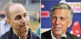  ?? THE ASSOCIATED PRESS FILE PHOTO ?? Yankees GM Brian Cashman, left, and Red Sox President of Baseball Operations Dave Dombrowski.