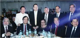  ??  ?? VIPS AT THE PARTY. Seated from left: Cebu Chamber of Commerce and Industry (CCCI) past president Joe Ng, CCCI president Antonio Chiu, Cebu Vice Gov. Agnes Magpale, past president Carlos Co and Rep. Raul del Mar. At the back are past president Anastacio Muntuerto Jr., Cebu Business Month 2018 chairman Benny Que; past president Gerry Sta. Ana, past president Efren Valiente and past president Lito Maderazo.