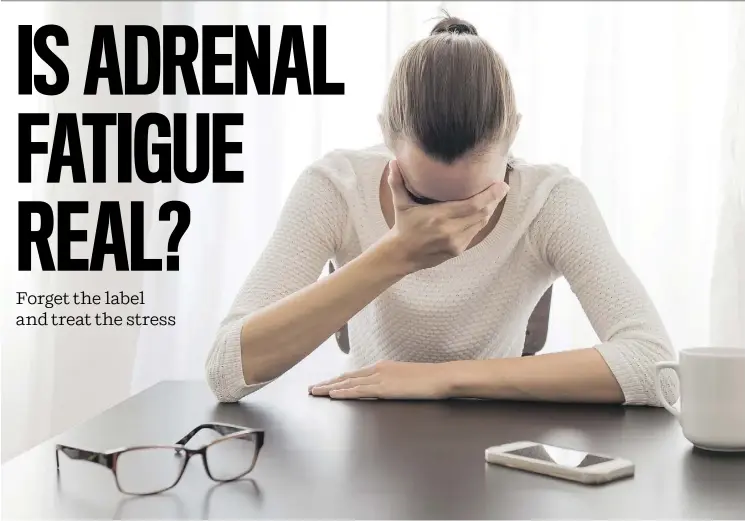  ?? GETTY IMAGES/ISTOCKPHOT­O ?? Cutting down on booze, making time for exercise and getting enough sleep are important for good health, but if fatigue persists, visit an endocrinol­ogist.