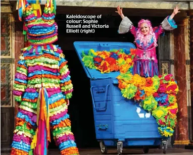  ?? Picture: TRISTRAM KENTON ?? Kaleidosco­pe of colour: Sophie Russell and Victoria Elliott (right)