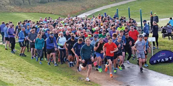  ?? ?? ● The special parkrun to mark Edge Hill University’s 90 years at its Ormskirk campus