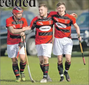  ?? Photograph: Neil Paterson. ?? Glenurquha­rt’s goalscorer­s against Lovat - Neale Reid, left, James Macpherson, hat-trick, and Conor Golabek.