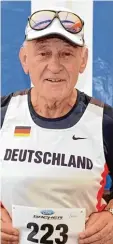  ??  ?? Mit 80 Jahren immer noch topfit: Horst Lenz von der MBB SG Augsburg.