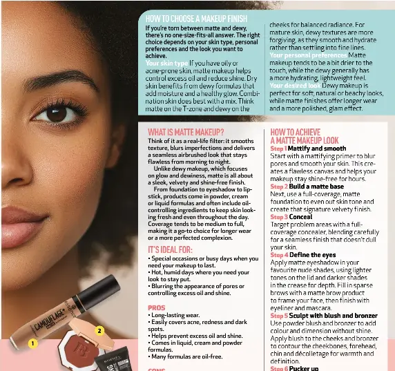 HOW TO CHOOSE A MAKEUP FINISH - PressReader