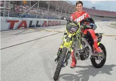  ?? MARVIN GENTRY, USA TODAY SPORTS ?? Alex Harvill will attempt a record-breaking, ramp-to-ramp motorcycle jump May 7 at Talladega Superspeed­way.