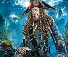  ??  ?? Geoffrey Rush is back as Captain Hector Barbossa