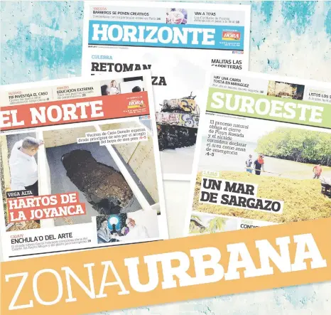  ??  ?? MÁS CERCA DE TI. Zona Urbana se suma a la familia de los regionales El Norte, Horizonte y Suroeste, de Primera Hora, que presentan las noticias de tu pueblo y de tu comunidad.