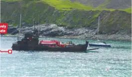  ??  ?? In remote areas, relatively large vessels can operate close in shore