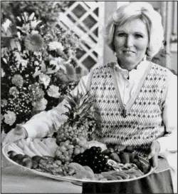 ??  ?? Dishing up: Miss Berry in one of her 1980s cookery books