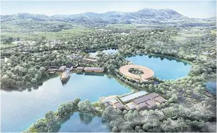  ??  ?? An artist’s rendition of Tri Vananda Wellness Resort on 600 rai of land in Phuket.