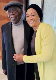  ?? ?? Tinubu and wife, Senator Oluremi, in France