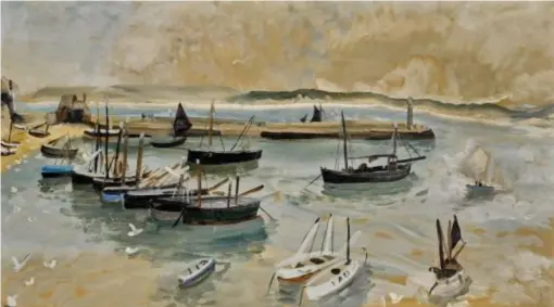  ??  ?? ‘St Ives Harbour' by Winifred Nicholson (1928)