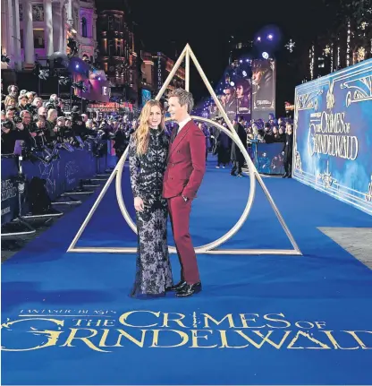  ?? Picture: PA. ?? Hannah Bagshawe and Eddie Redmayne at the premiere in London.