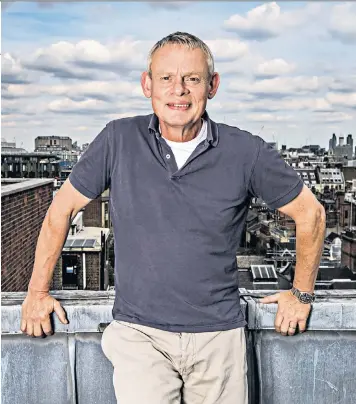  ??  ?? Standing tall: Martin Clunes, star of the BBC’S new TV series Warren