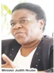  ?? ?? Minister Judith Ncube