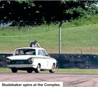  ??  ?? Studebaker spins at the Complex.