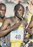  ??  ?? Race favourite Shadrack Korir.