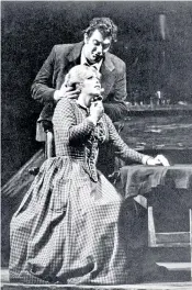  ??  ?? Carol Neblett as Minnie in La fanciulla del West, with Placido Domingo as Dick Johnson, at Covent Garden in 1978