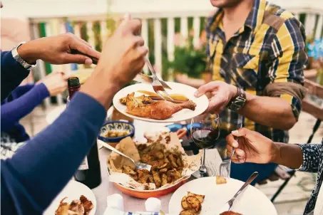  ?? Dreamstime/TNS ?? The Centers for Disease Control and Prevention considers hosting people for a small outdoor dinner as moderately risky, as compared to low-risk activities like a virtual Thanksgivi­ng or a dinner with only people who live in your household.